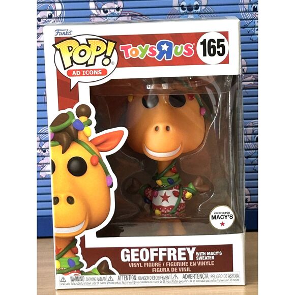 FUNKO POP! AD ICONS TOYS R US GEOFFREY Macys Holiday Sweater EXCLUSIVE #165 RARE - Picture 1 of 5